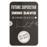 51 A signed August 2024 Immi Davis Business Card